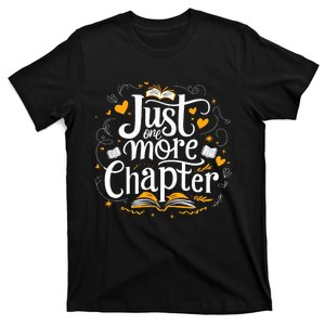 Just One More Chapter Bookish Book Reading Lover Heart T-Shirt