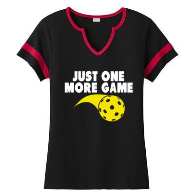 Just One More Game Pickleball Gift Ladies Halftime Notch Neck Tee