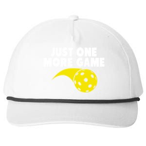 Just One More Game Pickleball Gift Snapback Five-Panel Rope Hat