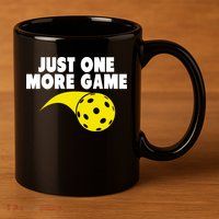 Just One More Game Pickleball Gift 11oz C Handle Ceramic Mug