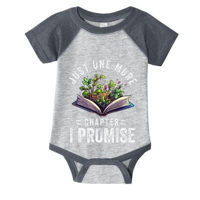 Just One More Chapter I Promise Funny Book Lover Worm Nerd Infant Baby Jersey Bodysuit