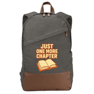 Just One More Chapter Funny Book Lover Cotton Canvas Backpack