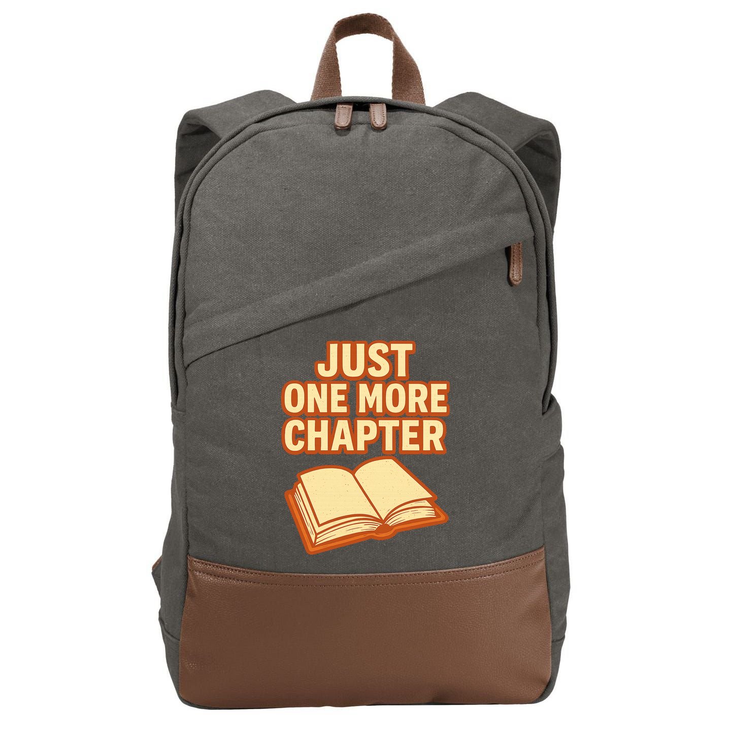 Just One More Chapter Funny Book Lover Cotton Canvas Backpack