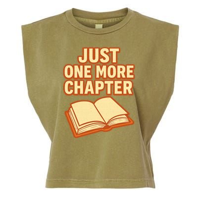 Just One More Chapter Funny Book Lover Garment-Dyed Women's Muscle Tee