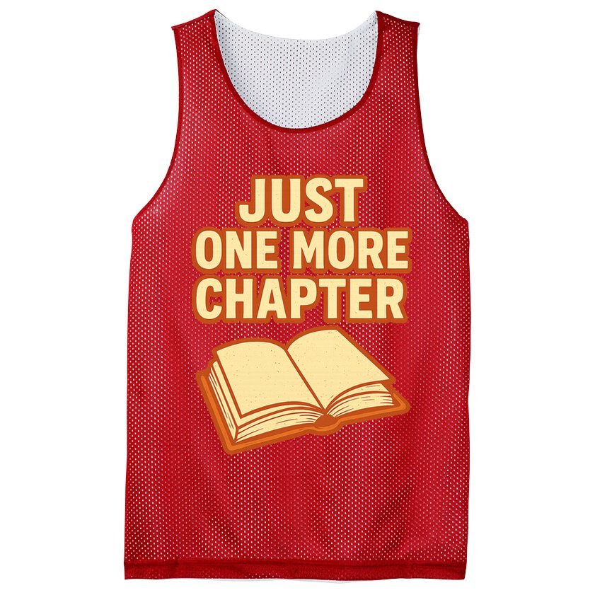 Just One More Chapter Funny Book Lover Mesh Reversible Basketball Jersey Tank