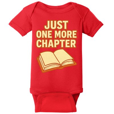 Just One More Chapter Funny Book Lover Baby Bodysuit