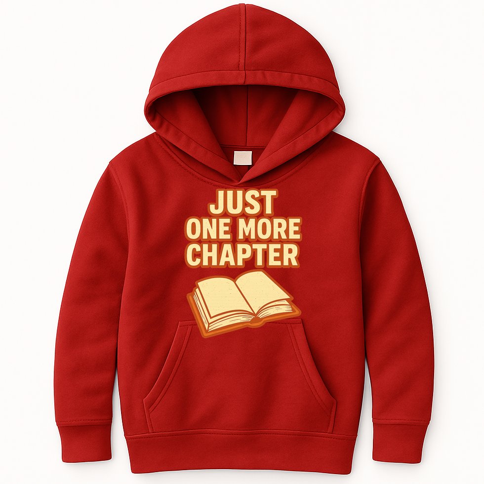 Just One More Chapter Funny Book Lover Kids Hoodie