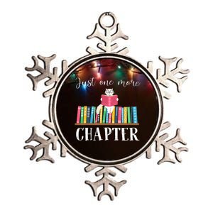 Just One More Chapter, Cat Reading Book, Bookworm Cat HC Metallic Star Ornament