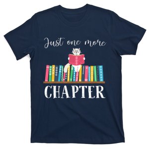 Just One More Chapter, Cat Reading Book, Bookworm Cat HC T-Shirt