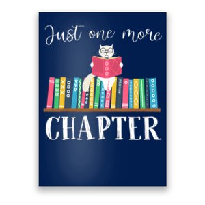 Just One More Chapter, Cat Reading Book, Bookworm Cat HC Poster