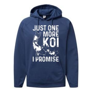 Just One More Koi I Promise Performance Fleece Hoodie