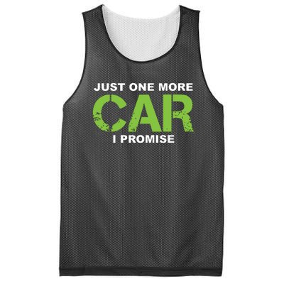 Just One More Car I Promise Car Enthusiast Gift Mesh Reversible Basketball Jersey Tank