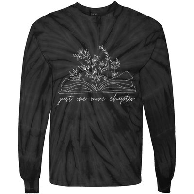 Just One More Chapter Wildflower Book Lover Reading Costume Tie-Dye Long Sleeve Shirt