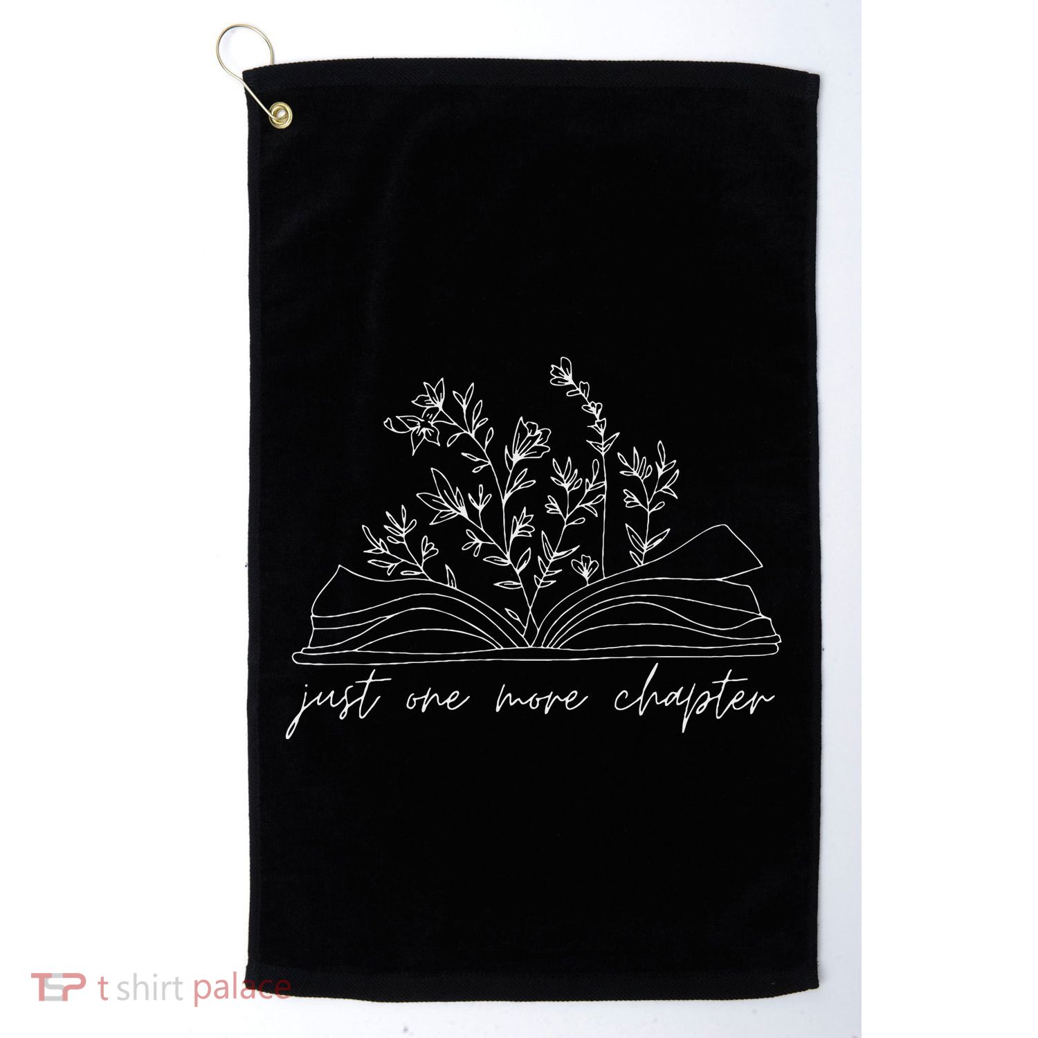 Just One More Chapter Wildflower Book Lover Reading Costume Golf Towel