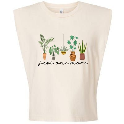 Just One More Plant Lady Mom Indoor Flower Floral Garment-Dyed Women's Muscle Tee