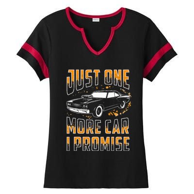 Just One More Car I Promise Funny Gift For Car Lovers Ladies Halftime Notch Neck Tee