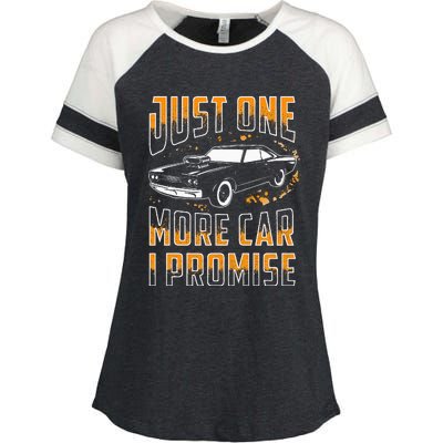 Just One More Car I Promise Funny Gift For Car Lovers Enza Ladies Jersey Colorblock Tee