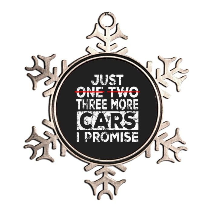 Just One More Car I Promise Mechanic Gift Car Lover Garage Metallic Star Ornament