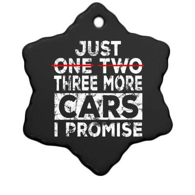 Just One More Car I Promise Mechanic Gift Car Lover Garage Ceramic Star Ornament