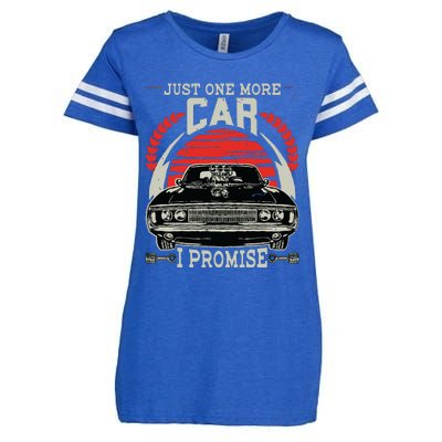 Just One More Car I Promise Gift Funny Car Lover Mechanic Enza Ladies Jersey Football T-Shirt