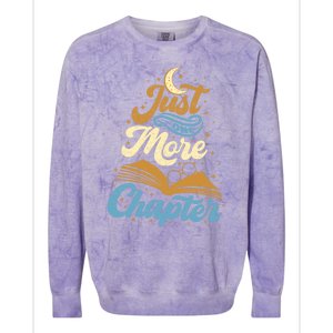 Just One More Chapter Funny Book Lover Reading Librarian Meaningful Gift Colorblast Crewneck Sweatshirt