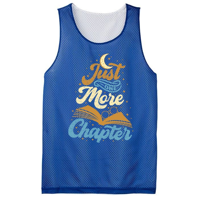 Just One More Chapter Funny Book Lover Reading Librarian Meaningful Gift Mesh Reversible Basketball Jersey Tank