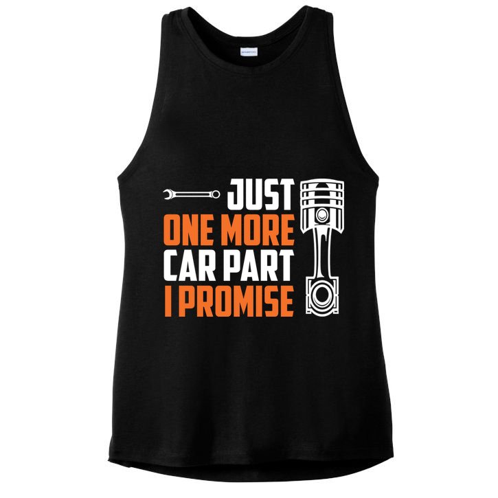 Just One More Car Part I Promise Ladies PosiCharge Tri-Blend Wicking Tank