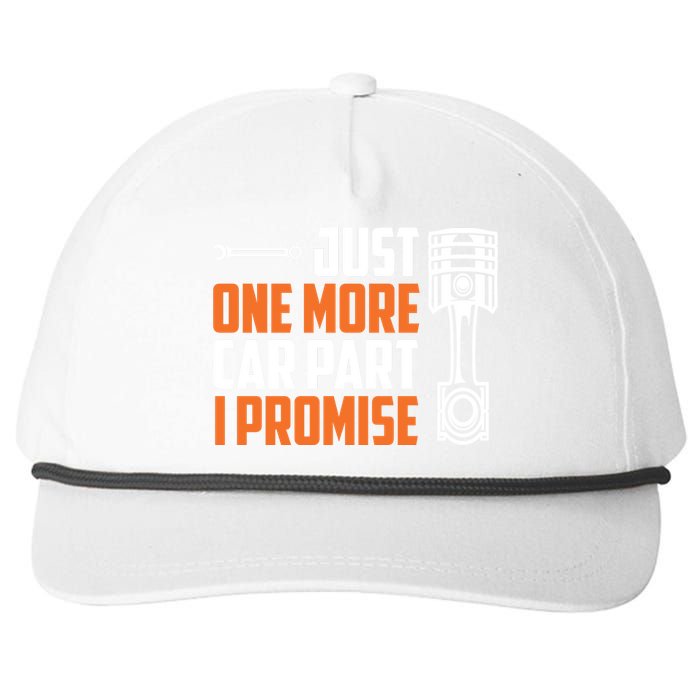 Just One More Car Part I Promise Snapback Five-Panel Rope Hat