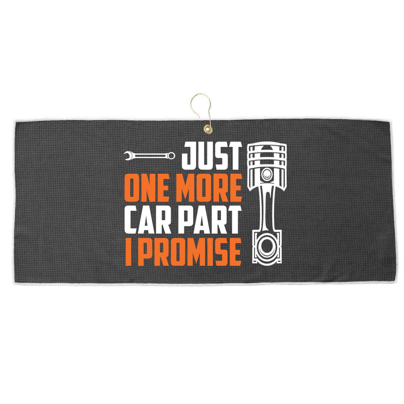 Just One More Car Part I Promise Large Microfiber Waffle Golf Towel