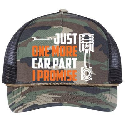 Just One More Car Part I Promise Retro Rope Trucker Hat Cap