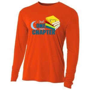 Just One More Chapter Funny Book Lover Reading Librarian Great Gift Cooling Performance Long Sleeve Crew