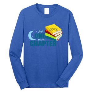 Just One More Chapter Funny Book Lover Reading Librarian Great Gift Long Sleeve Shirt