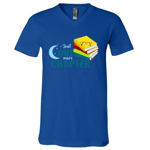 Just One More Chapter Funny Book Lover Reading Librarian Great Gift V-Neck T-Shirt