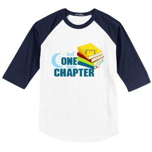 Just One More Chapter Funny Book Lover Reading Librarian Great Gift Baseball Sleeve Shirt