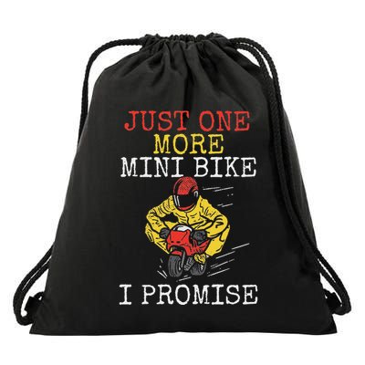 Just One More Mini Bike Minimoto Pocket Bike Drawstring Bag