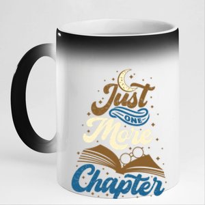 Just One More Chapter Funny Book Lover Reading Librarian Meaningful Gift 11oz Black Color Changing Mug