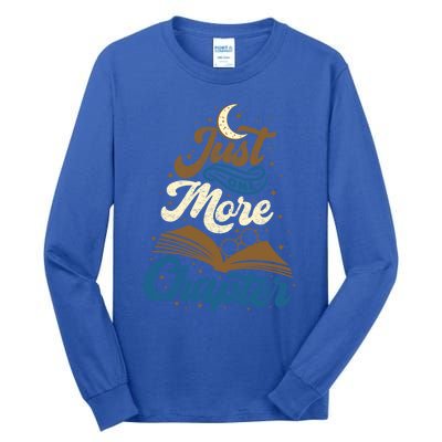 Just One More Chapter Funny Book Lover Reading Librarian Meaningful Gift Tall Long Sleeve T-Shirt