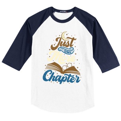 Just One More Chapter Funny Book Lover Reading Librarian Meaningful Gift Baseball Sleeve Shirt