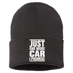 Just One More Car I Promise Funny Fingers Crossed Sustainable Knit Beanie