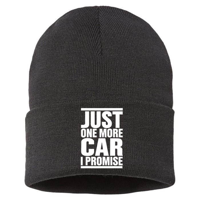 Just One More Car I Promise Funny Fingers Crossed Sustainable Knit Beanie