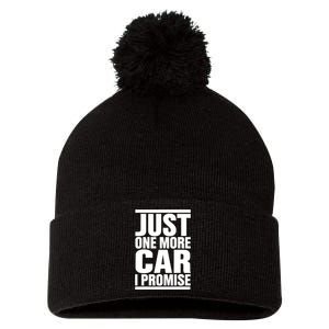 Just One More Car I Promise Funny Fingers Crossed Pom Pom 12in Knit Beanie