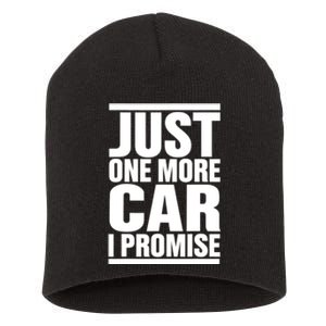 Just One More Car I Promise Funny Fingers Crossed Short Acrylic Beanie