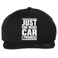 Just One More Car I Promise Funny Fingers Crossed Wool Snapback Cap