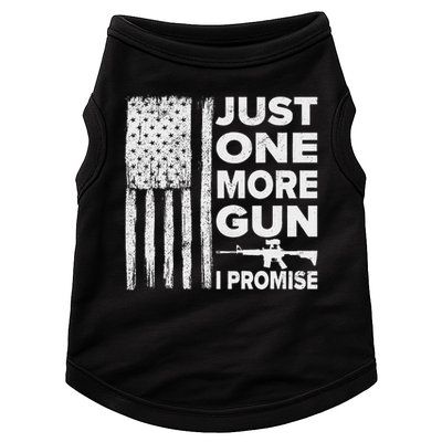 Just One More Gun I Promise Patriotic Design For Husband Doggie Tank