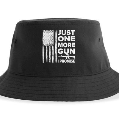 Just One More Gun I Promise Patriotic Design For Husband Sustainable Bucket Hat