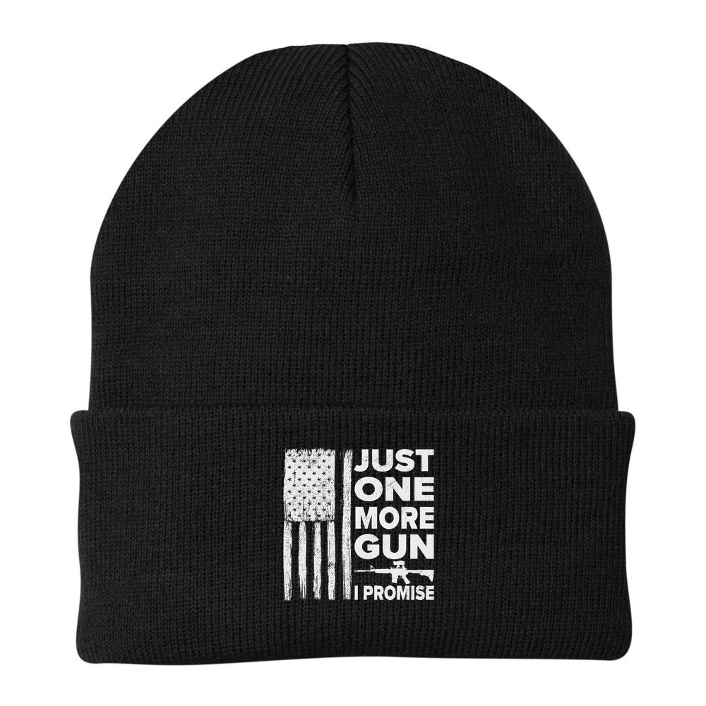Just One More Gun I Promise Patriotic Design For Husband Beanie