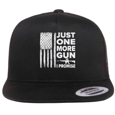 Just One More Gun I Promise Patriotic Design For Husband Flatbill Hat