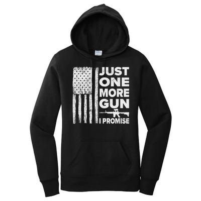 Just One More Gun I Promise Patriotic Design For Husband Women's Pullover Hoodie