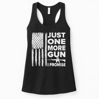 Just One More Gun I Promise Patriotic Design For Husband Womens Tank Top