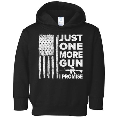 Just One More Gun I Promise Patriotic Design For Husband Toddler Hoodie